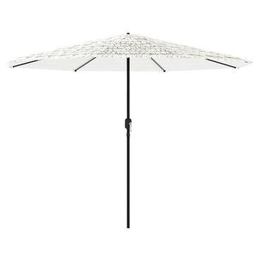 vidaXL Sonnenschirm mit Stahlmast Weiß 324x324x247 cm