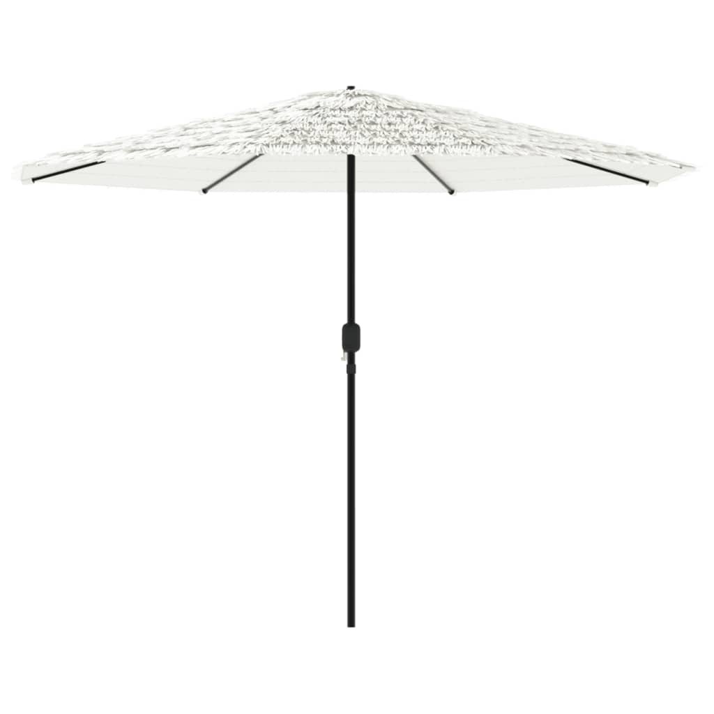 vidaXL Sonnenschirm mit Stahlmast Weiß 324x324x247 cm