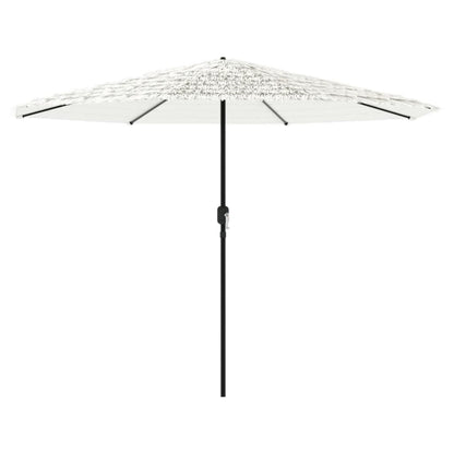vidaXL Sonnenschirm mit Stahlmast Weiß 388x388x248 cm