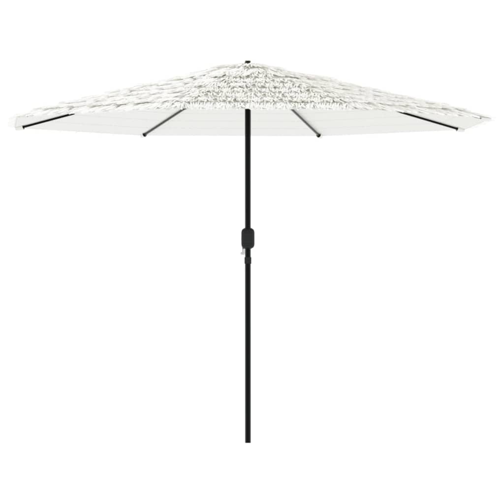 vidaXL Sonnenschirm mit Stahlmast Weiß 388x388x248 cm