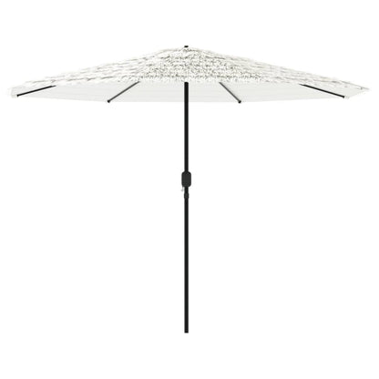 vidaXL Sonnenschirm mit Stahlmast Weiß 388x388x248 cm