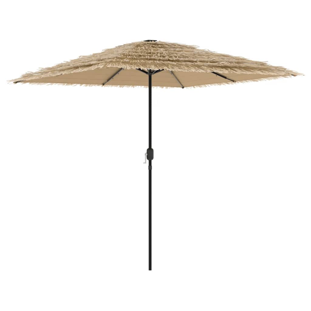 vidaXL Sonnenschirm mit LED und Stahlmast Braun 248x248x248 cm