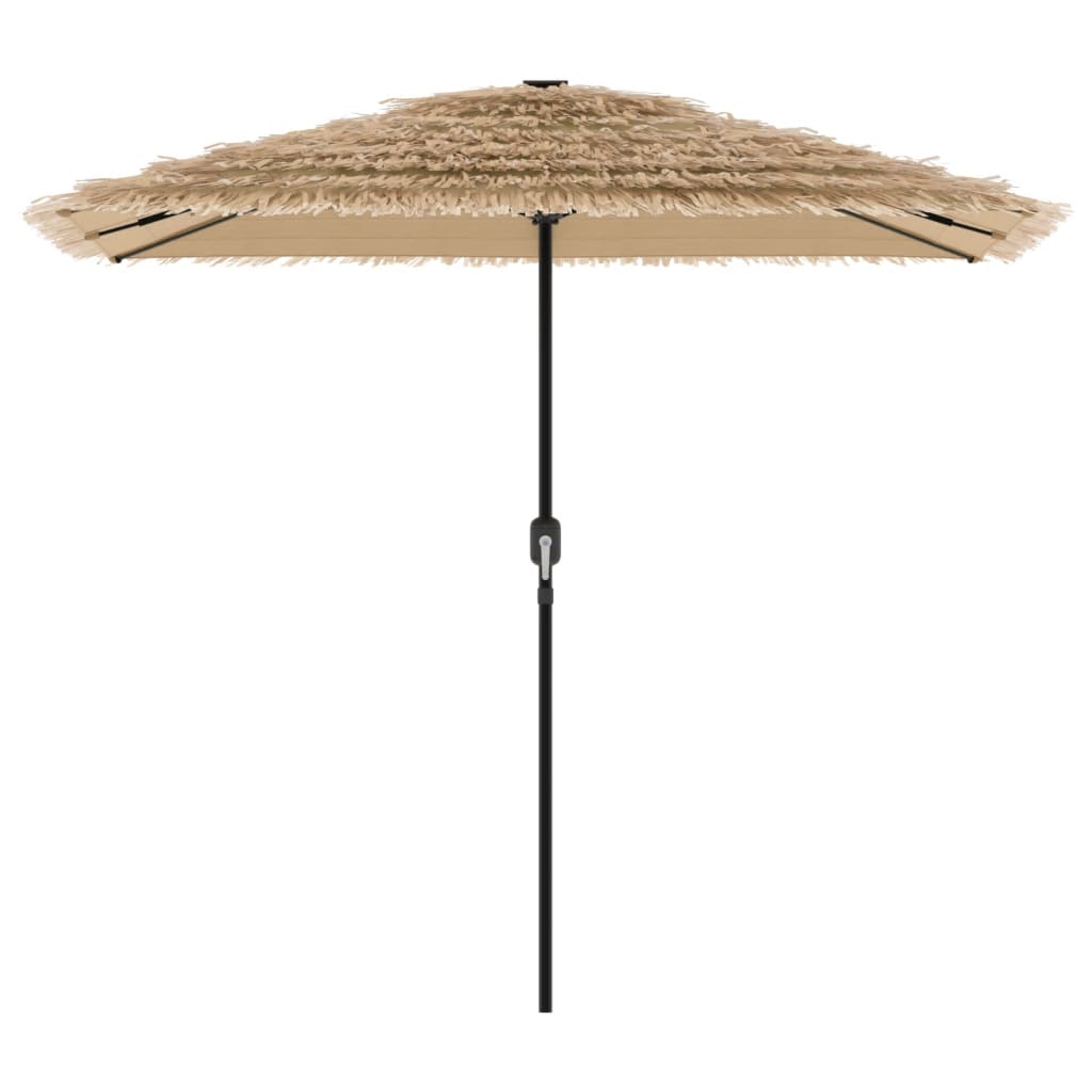 vidaXL Sonnenschirm mit LED und Stahlmast Braun 248x248x248 cm