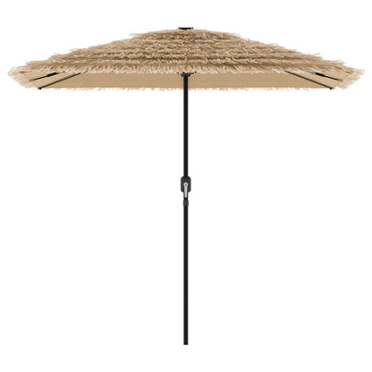 vidaXL Sonnenschirm mit LED und Stahlmast Braun 248x248x248 cm