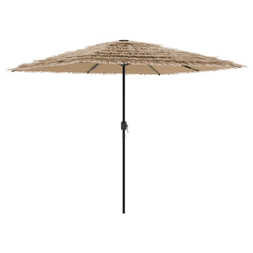 vidaXL Sonnenschirm mit LED und Stahlmast Braun 248x248x248 cm