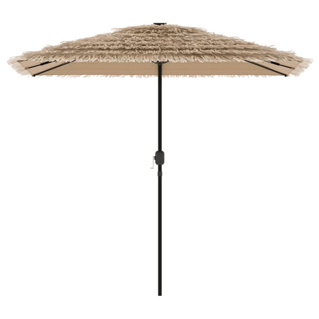 vidaXL Sonnenschirm mit LED und Stahlmast Braun 248x248x248 cm