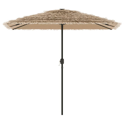 vidaXL Sonnenschirm mit LED und Stahlmast Braun 248x248x248 cm