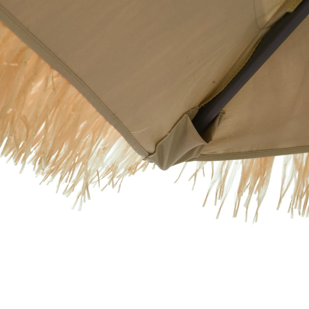 vidaXL Sonnenschirm mit LED und Stahlmast Braun 248x248x248 cm