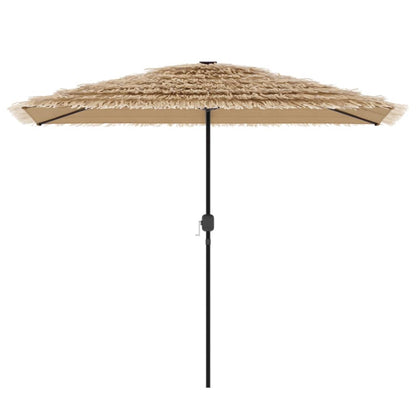 vidaXL Sonnenschirm mit LED und Stahlmast Braun 300x200x250 cm