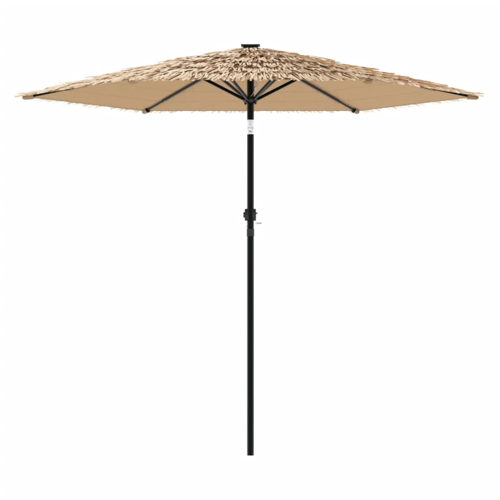 vidaXL Sonnenschirm mit LED und Stahlmast Braun 268x268x226 cm
