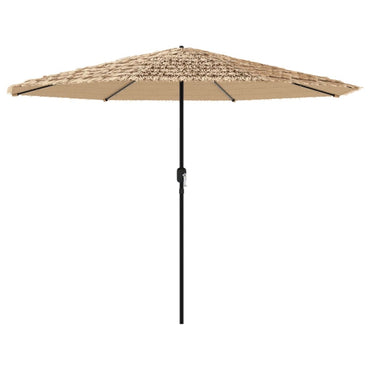 vidaXL Sonnenschirm mit LED und Stahlmast Braun 324x324x247 cm