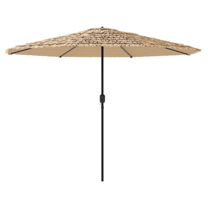 vidaXL Sonnenschirm mit LED und Stahlmast Braun 324x324x247 cm
