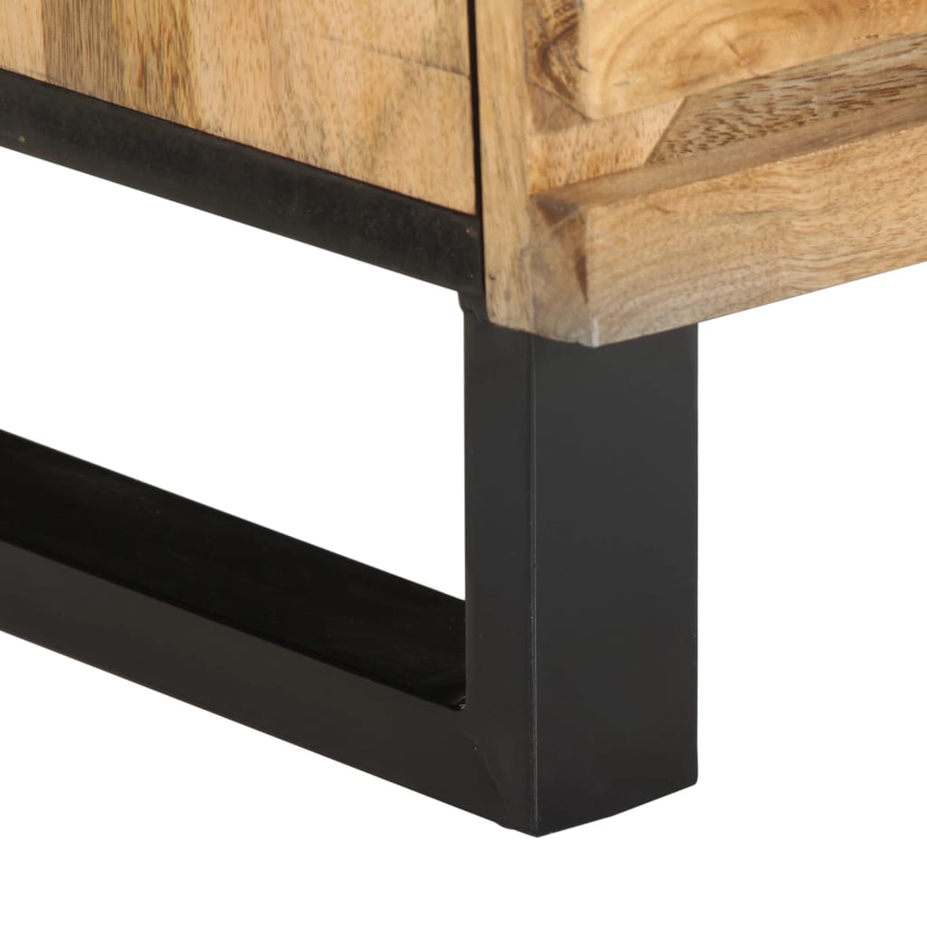 vidaXL Nachttisch 40x34x46 cm Raues Mangoholz