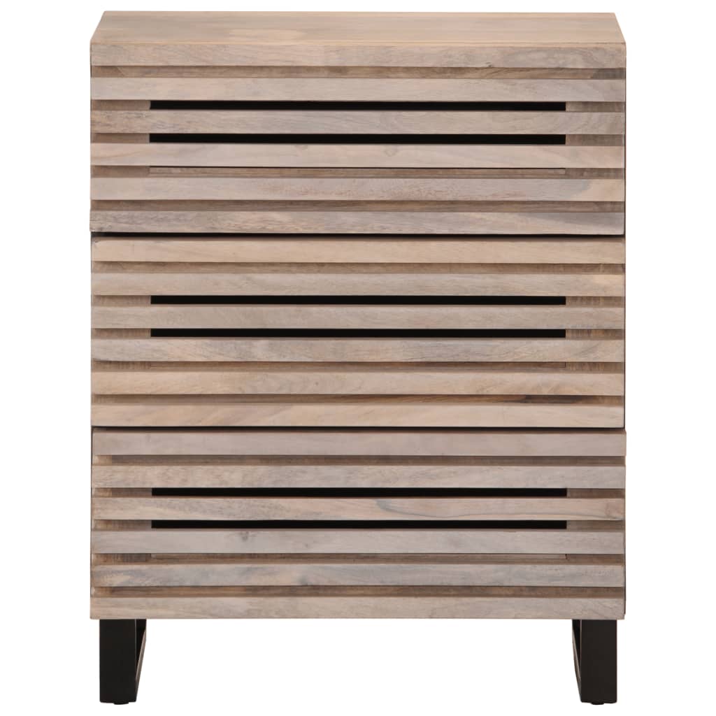 vidaXL Bahut blanc 60x34x75 cm Bois de manguier massif