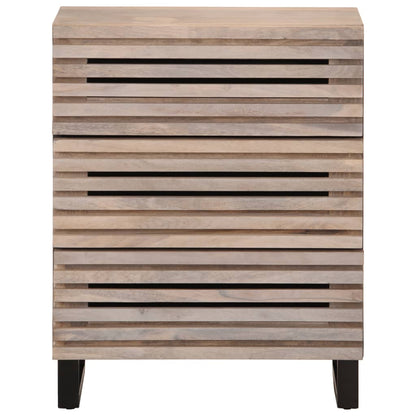 vidaXL Bahut blanc 60x34x75 cm Bois de manguier massif