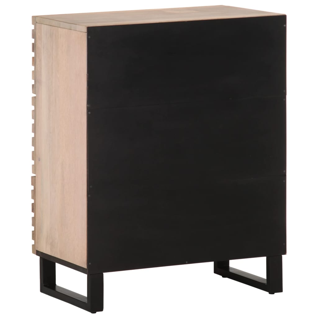 vidaXL Bahut blanc 60x34x75 cm Bois de manguier massif