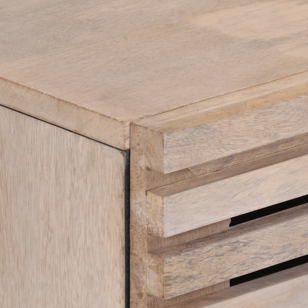 vidaXL Bahut blanc 60x34x75 cm Bois de manguier massif