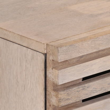 vidaXL Bahut blanc 60x34x75 cm Bois de manguier massif