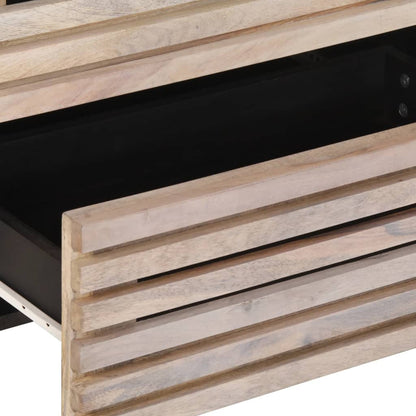 vidaXL Bahut blanc 60x34x75 cm Bois de manguier massif