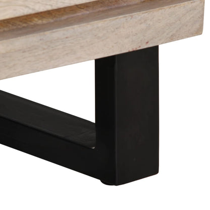 vidaXL Bahut blanc 60x34x75 cm Bois de manguier massif