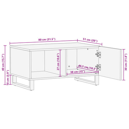 vidaXL Couchtisch 80x51x40 cm Massivholz Akazie