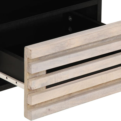 vidaXL Tables de chevet 2 pcs 40x34x46 cm Bois de manguier massif blanchi