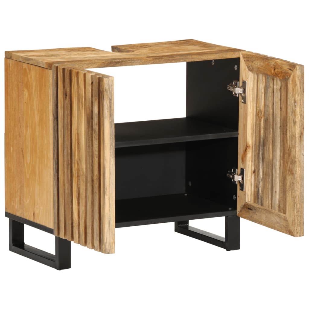 vidaXL Meuble sous-vasque 62x34x58 cm Bois de manguier massif brut
