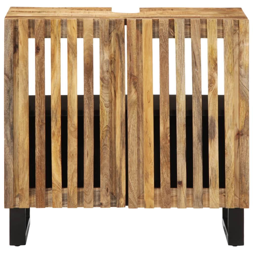 vidaXL Meuble sous-vasque 62x34x58 cm Bois de manguier massif brut