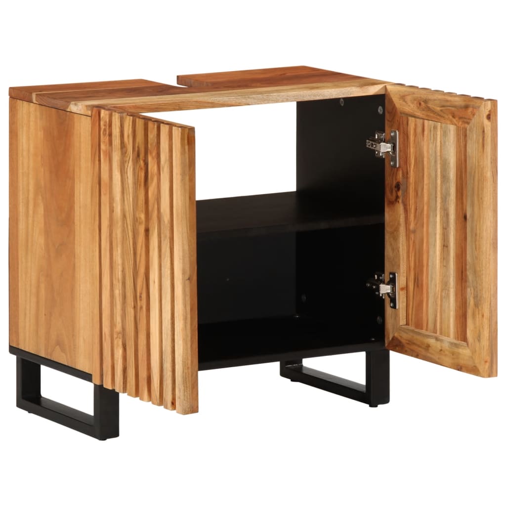 vidaXL Meuble sous-vasque 62x34x58 cm bois d'acacia massif