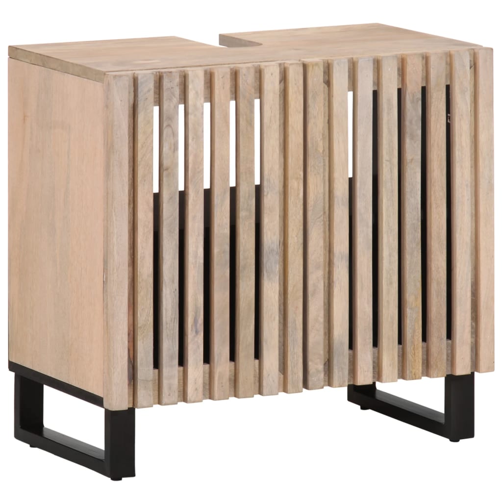 vidaXL Meuble sous lavabo 62x34x58 cm Bois de manguier massif