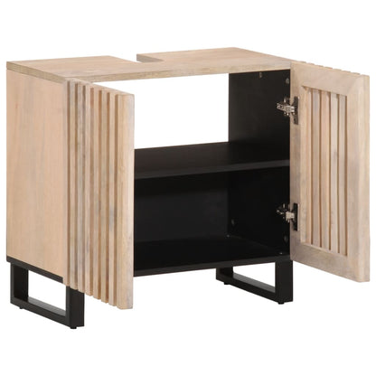 vidaXL Meuble sous lavabo 62x34x58 cm Bois de manguier massif