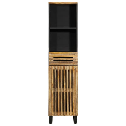 vidaXL Sideboard 38x34x160 cm Raues Massives Mangoholz