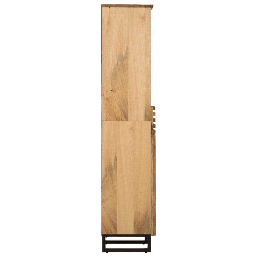 vidaXL Sideboard 38x34x160 cm Raues Massives Mangoholz