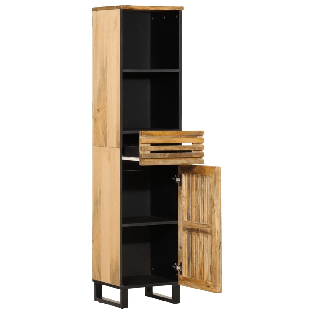vidaXL Sideboard 38x34x160 cm Raues Massives Mangoholz