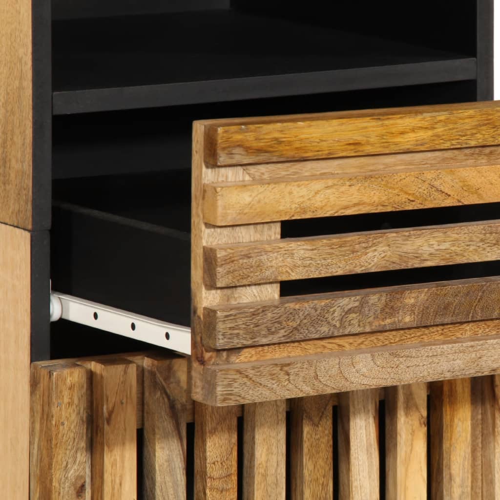 vidaXL Sideboard 38x34x160 cm Raues Massives Mangoholz