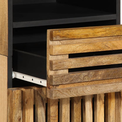 vidaXL Sideboard 38x34x160 cm Raues Massives Mangoholz