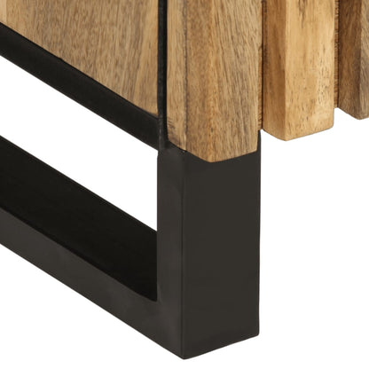 vidaXL Sideboard 38x34x160 cm Raues Massives Mangoholz