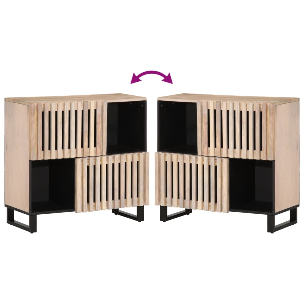 vidaXL Sideboard 80x34x75 cm Massivholz Mango