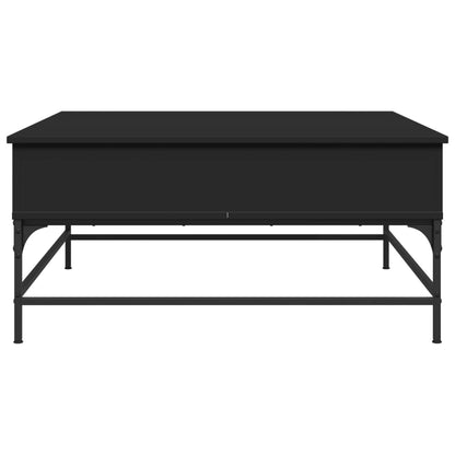 vidaXL Couchtisch Schwarz 95x95x45 cm Holzwerkstoff und Metall