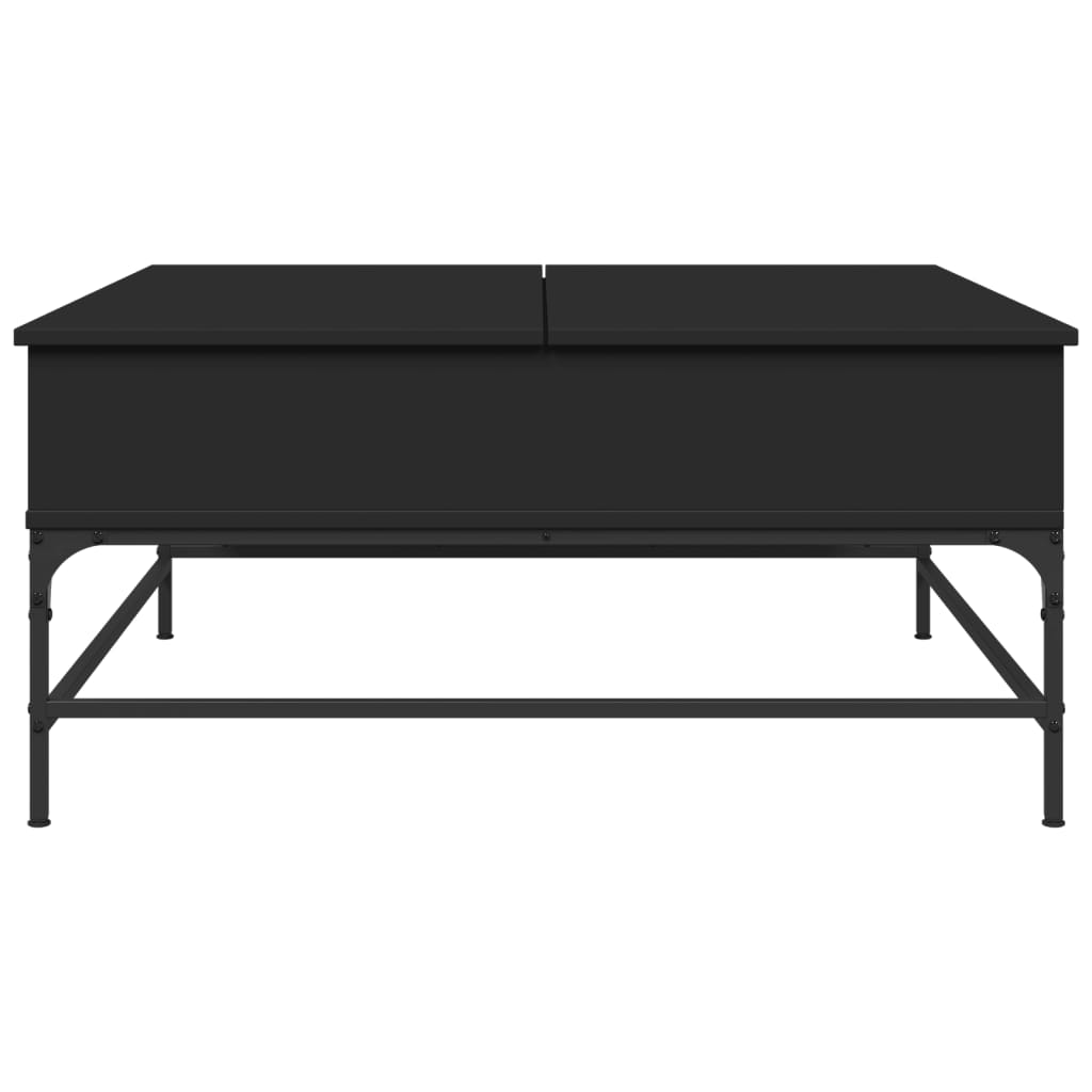vidaXL Couchtisch Schwarz 95x95x45 cm Holzwerkstoff und Metall