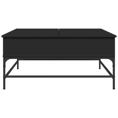 vidaXL Couchtisch Schwarz 95x95x45 cm Holzwerkstoff und Metall