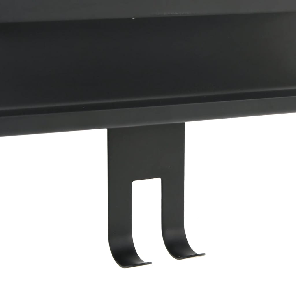vidaXL Duschcaddy Hängend Mattschwarz Gebürsteter Edelstahl 304
