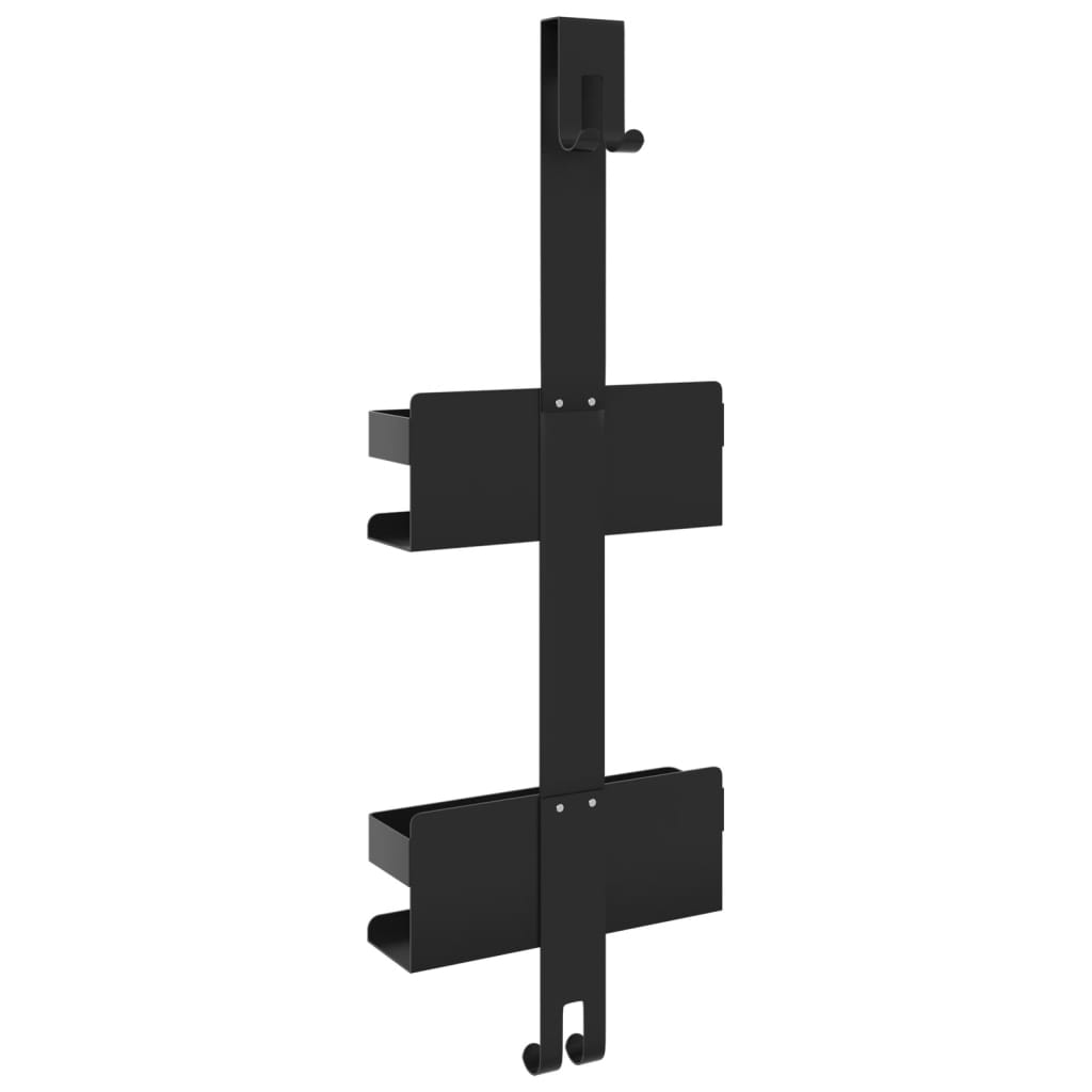vidaXL Duschcaddy Hängend Mattschwarz Gebürsteter Edelstahl 304