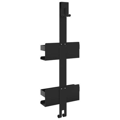 vidaXL Duschcaddy Hängend Mattschwarz Gebürsteter Edelstahl 304