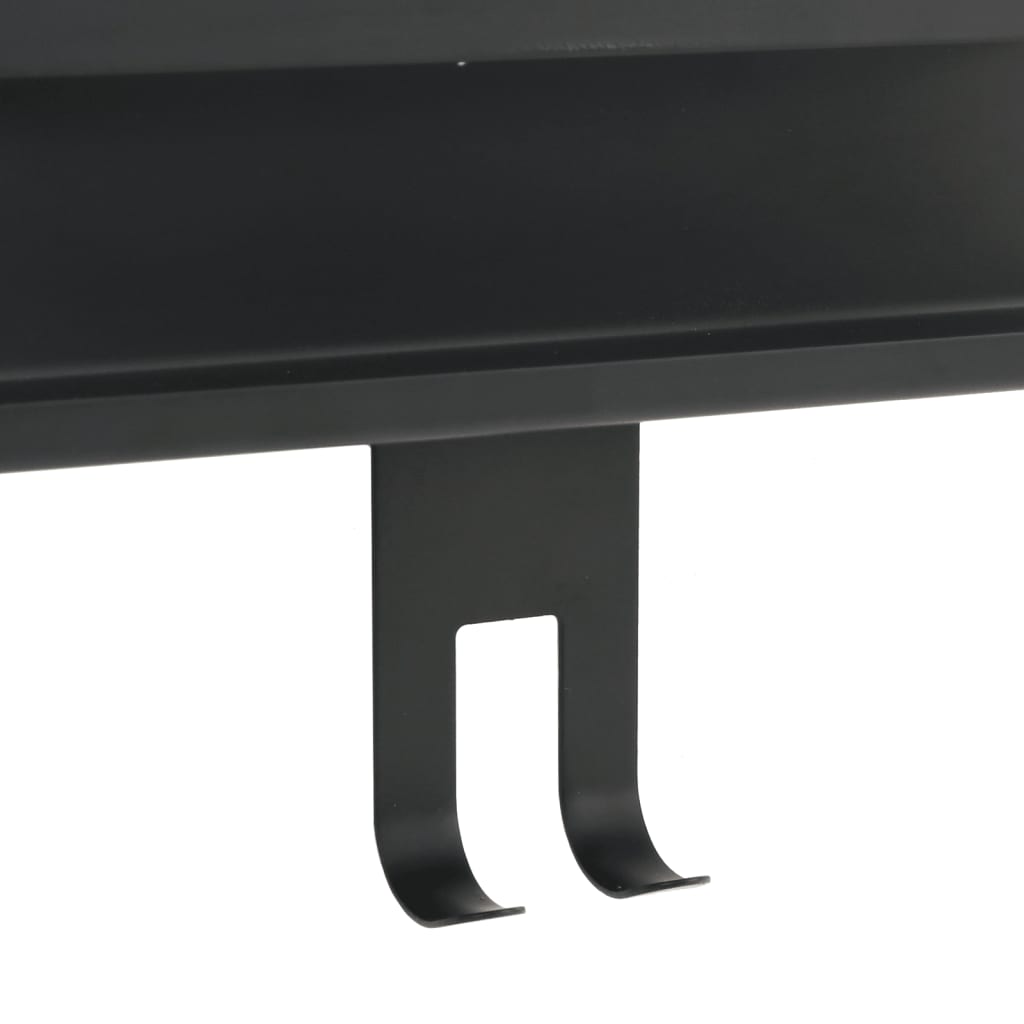 vidaXL Duschcaddy Hängend Mattschwarz Gebürsteter Edelstahl 304