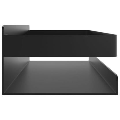 vidaXL Duschablage Mattschwarz 30x10x6 cm Gebürsteter Edelstahl 304