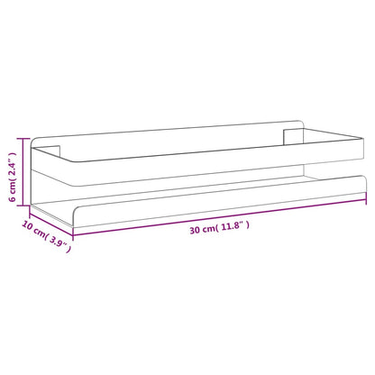 vidaXL Duschablage Mattschwarz 30x10x6 cm Gebürsteter Edelstahl 304