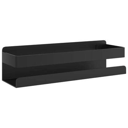 vidaXL Étagère de douche noir mat 23x6,5x6 cm Acier inoxydable brossé 304