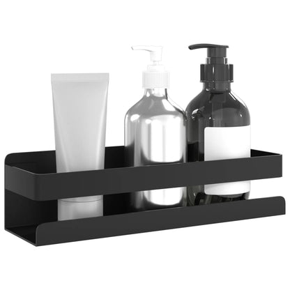 vidaXL Étagère de douche noir mat 23x6,5x6 cm Acier inoxydable brossé 304