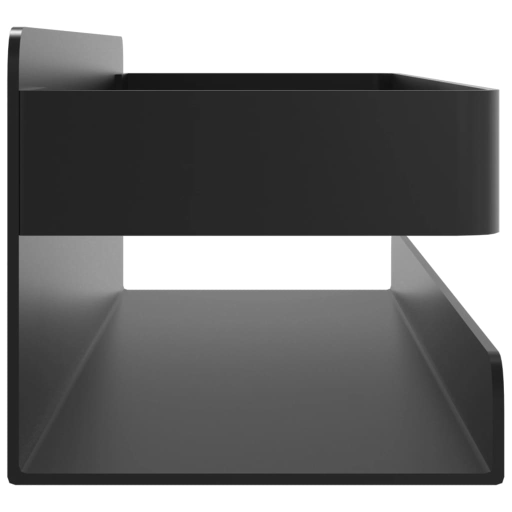 vidaXL Étagère de douche noir mat 23x6,5x6 cm Acier inoxydable brossé 304